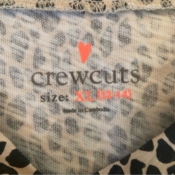 Crewcuts Long Sleeve T Shirt Leopard Print Size XL (12-14) NWT - Picture 5 of 8